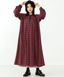 Carolina Carolina Glaser ワンピース オリジナル 小紋プリント ワンピース ワンピース Carolina Glaser カロリナ グレイサー のファッション