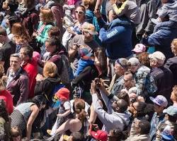 Image of large group of senior citizens in Europe