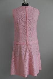Long mesh cold shoulder dress and lace applique bodice. 60s 70s Pink Lace Dress Wedding Guest Dress Mob Dre Gem