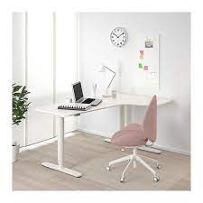 bekant corner desk right sit stand white 63x43 1 4 ikea hoekbureau kantoorinrichting wit bureau kantoor