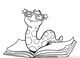 Download free online colouring in activity pages, sheets and worksheets for kids and adults. Book Worm Coloring Page For Kids Free Worms Printable Coloring Pages Online For Kids Coloringpages101 Com Coloring Pages For Kids