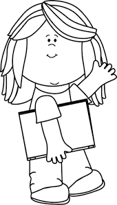 Black And White Boy Outline Black And White Black And White Girl With Book Waving Black And White Girl Butterfly Coloring Page Butterfly Clip Art