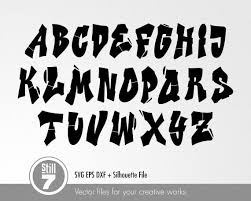 Graffiti Alphabet Svg Graffiti Buchstaben Svg Svg Eps Dxf Etsy Deutschland