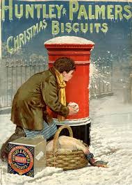 Huntley And Palmers Biscuits Post Boxes Snowballs Uk 1890 Vintage Posters Vintage Christmas Vintage Advertisements