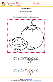Buku mewarnai gambar buah www mewarnaigambar com pdf. Worksheet Mewarnai Buah Manggis Rumah Bunda