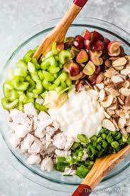 Chicken Salad Recipe With Grapes And Almonds Recipe Chicken Salad Recipe Easy Salad Recipes Healthy Easy Best Chicken Salad Recipe