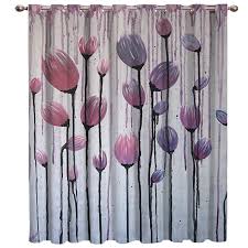 When choosing window treatments for large windows consider the dimensions of the window. Abstract Tulip Window Treatment Ideas For Large Windows Window Dressing Sheer Curtains Living Room Insulated Nursery Curtains Aliexpress