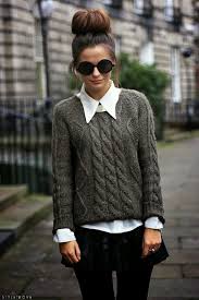 In Love With This Grey Sweater Over Shirt Fall Autumn Style Preppy Outfits Preppy Fall Fashion