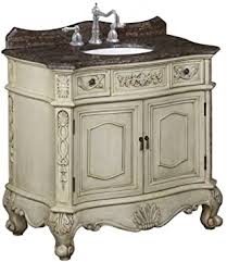 Shallow vanities can be necessitated for a variety of reasons. Belle Foret Bf80062r 36 14 16 Inch Width By 20 1 2 Inch Depth By 35 10 16 Inch Height Single Basin Bathroom Vanity Antique Parchment Amazon Com