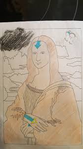 Kids in da vinci and the mona lisa costumes. Back In Grade School We Were Given A Mona Lisa To Color In Naturally I Themed It Around My Interests I Found This Picture In One Of My Old Folders So I