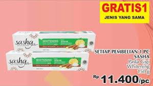 Promo Harga Sasha Pasta Gigi Terbaru Minggu Ini Katalog Giant Indomaret Hemat Id