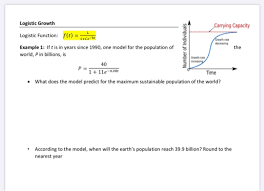 This is the weight (in pounds) that you can carry. Logistic Growth Carrying Capacity Logistic Function Chegg Com