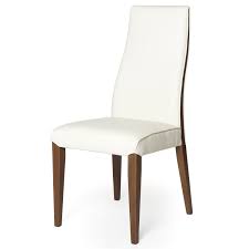 Real Leather Dining Chair With Solid Wood Legs Contemporary Design With High Backrest W Dining Chairs Contemporary Dining Chairs Dining Chair Seat Covers