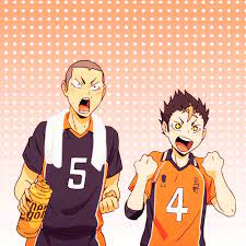 Tanaka And Nishinoya Haikyuu Anime Nishinoya Yuu Nishinoya