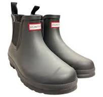 Hunter Women's Original Insulated Chelsea Black Ankle Rubber Rain Boots Sz US 8