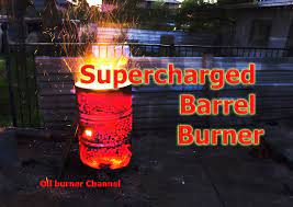 Turbo Burn Barrel Fan Forced Fast Rubbish Incineration No Smoke Burn Barrel Waste Oil Burner Oil Barrel