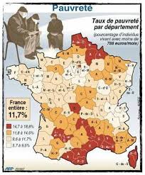 La Carte De La Pauvrete En France La Pauvrete En France Pauvrete Geographie