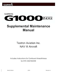 Copy the garminunlocker.exe file to the product1 folder. Garmin G1000 Nxi Cessna 206h T206h Nav Iii G1000 Nxi Maintenance Manual For Textron Nav Iii Aircraft Includes Instructions For Continued Airworthiness For Stc Sa01830wi Manualzz