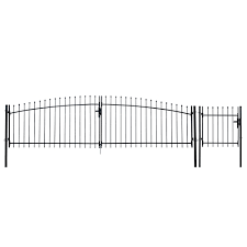 This diy sliding gate is functional, looks good and. Diy Steel Dual Swing Driveway Gate Kit Athens Style 15 X 5 Feet With Pedestrian Gate 3 X 5 Feet Aleko