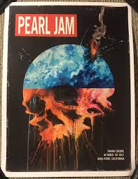 PEARL JAM 2021 OHANA FESTIVAL ENCORE POSTER DAVID MEGGS HOOKE Eddie Vedder 