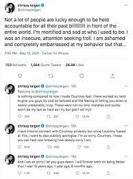 Last month, the daily beast published an interview with courtney stodden. Piers Morgan Calls For Wokie Chrissy Teigen To Be Cancelled Over Courtney Stodden Tweets Celebrity News Showbiz Tv Express Co Uk