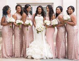 From Warm Shades To Jewel Tones Best Wedding Colors For Dark Skin African American Weddings Wedding Parties Pictures Bridesmaid
