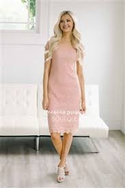 Cute Dusty Rose Lace Modest Dress Bridesmaids Dress Church Dresses Dresses For Church Modest Lace Modest Bridesmaid Dresses Modest Dresses Dusty Rose Dress