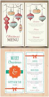Retro Christmas And New Year Menu Template Free Download Christmas Card Wishes Xmas Menu Menu Card Template