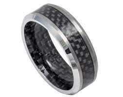 Carbon Fiber Ring Black Wedding Bands Mens Tungsten Ring 8mm Engagement Band Tungsten Carbide Wedding Bands Tungsten Mens Rings Mens Carbon Fiber Wedding Bands