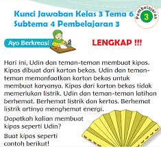 Kunci Jawaban Kelas 3 Tema 6 Subtema 4 Pembelajaran 3 Kunci Jawaban Tematik Lengkap Terbaru Simplenews