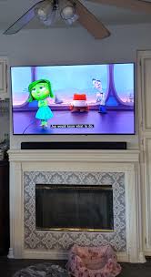 A tv can be mounted flush with the wall, retaining ample space for ventilation. Just Got Myself An Early Christmas Present The Samsung Q90r Soundbar Looking At Mounting Options As My Tv Is Mounted Above My Fireplace And Have Limited Space Below Btw Not A Wood