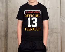 Birthday Boy T Shirt Ideas Thirteen Birthday Official Teenager Shirt Thirteen Year Old Etsy In 2020 13th Birthday Boys Birthday Cards For Boys Birthday Gifts For Boys