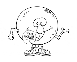 Black And White Cartoon Picture Of Orange Cartoon Orange Smiling Fruits Coloring Page For Kids Fruits Coloring Pages Printables Free Wuppsy Fruit Coloring Pages Free Coloring Pages Coloring Pages