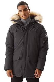 Molemsx Mens Warm Winter Down Jacket Parka Puffer Coat With Hood Faux Fur Trim Xs 3xl