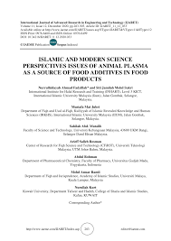 Omdat het in sommige room ijs zit. Pdf Islamic And Modern Science Perspectives Issues Of Animal Plasma As A Source Of Food Additives In Food Products