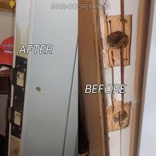 Thanks For Viewing Our Door Break In Repair Project Image We Have Made This Project At West Vancouver Bc On A Resid Door Frame Repair Door Repair Door Frame