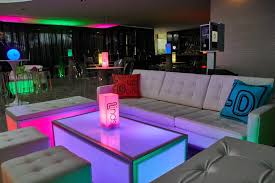 Our Led Furniture On Display At A Recent Mitzvah Custom Branded With The Honoree S Name They Add A Fun Personal Mitzvah Decor Rental Furniture Led Furniture