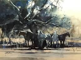 Conargo Artist Amanda Hyatt Watercolor Animals Watercolor Images Horse Art