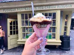 Review Chocolate Strawberry Peanut Butter Sundae From Florean Fortescue S Ice Cream Parlour Is A Magical Treat At Universal Studios Florida Wdw News Today