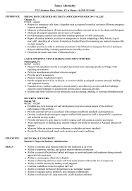 Security guard resume (text format). Security Officers Resume Samples Velvet Jobs