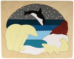 My only wish is that the skeleton layer be a puzzle, too (it's the bottom layer of the tray), so there's really only four layers to put together. Buy Arctic Animals Wooden Layer Puzzle At Mighty Ape Nz