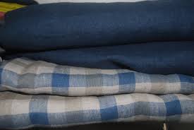 Leinen Bettwasche In Blau Natur Kariert Stonewashed Etsy