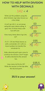 Just as with multiplication, division of decimals is very much like dividing whole numbers — we have to figure out where the decimal point must be placed. Division For Kids Short Division Bus Stop Method Long Division Explained