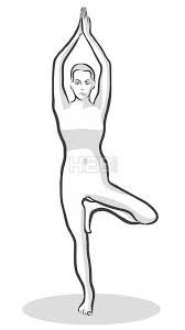 Hand Drawn Tree Pose Vrikshasana Yoga Woman Hebstreits Sketches Tree Pose How To Draw Hands Human Figure Sketches