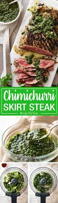 Skirt Steak With Chimichurri Sauce Recipe Food Processor Recipes Skirt Steak Steak With Chimichurri Sauce