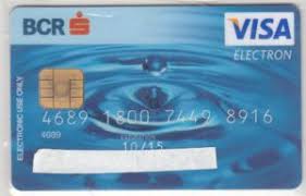 North carolina des debit card. Bank Card Bcr Visa Banca Comerciala Romana Romania Col Ro Ve 0099