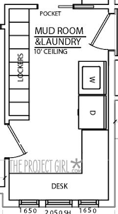 Jenallyson The Project Girl Fun Easy Craft Projects Including Home Improvement And Decorating For Mudroom Floor Plan Laundry Craft Rooms Mudroom Flooring It took me awhile to decide on placement of everything because i. mudroom floor plan