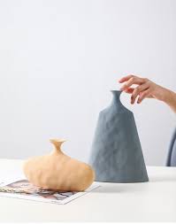 Grainy Minimalist Handmade Morandi Vase Modern Decorative Vase In 2020 Handmade Ceramics Vase Vases Decor Vase