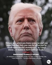 President Donald Trump has said a pardon for Sean “Diddy” Combs is off the  table after reportedly receiving a personal letter from the disgraced  hip-hop mogul. During an interview with The New