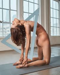 True Naked Yoga on X: Camel pose is a wonderful backbend that stretches  the whole front of the body. If reaching your heels is too difficult try  using blocks next to your
